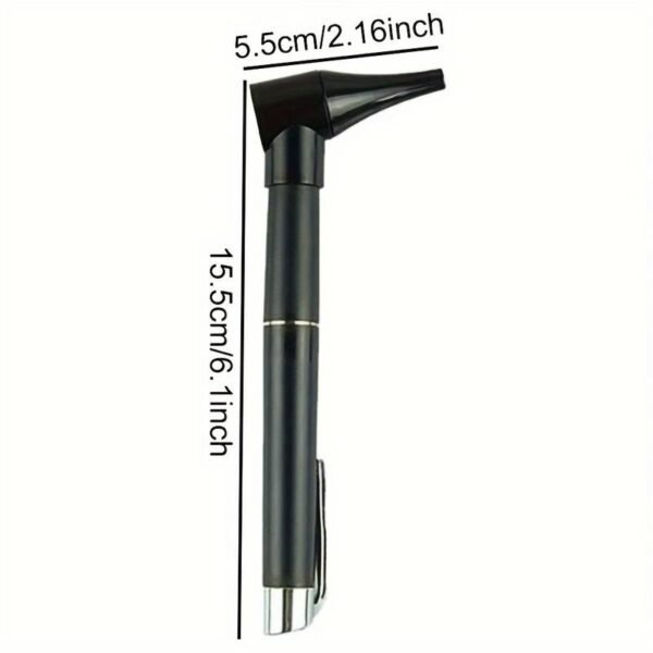 1Pc Diagnostic Ear Light Otoscope, Magnifying Clinical Ear Light Tool Set, Clean Tools Ear Protect Care Pen - Black - Image 2