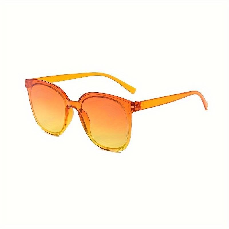 Fashionable Gradient Color Sun Glasses, Retro Sunshade Blackout Driving Driving Special Sunglasses – Orange And Yellow