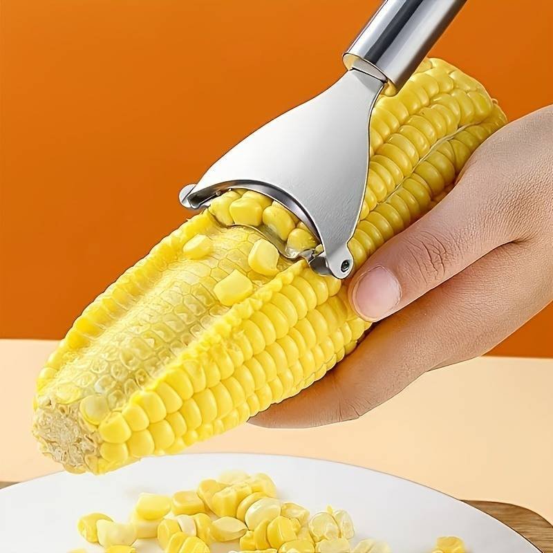 1pc Stainless Steel Corn Planer. Corn Peeler. Cob Remover Tool With Ergonomic Handle Kitchen Gadgets