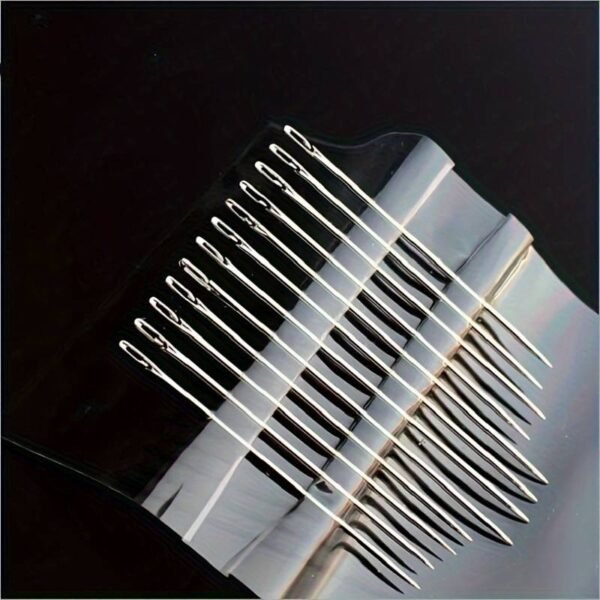 12pcS Hand Sewing Needles, self Threading  side Opening sewing Needles Hand Darning Stitching Needles Sewing Accessories - Side Hole Self-threading Needle Large size 1 Pack (6 pieces) - Image 2