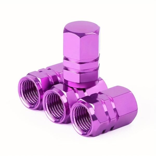 4 Pcs Automobile Tire Air Nozzle Cap Aluminum Alloy Car Air Nozzle Cap Valve Nozzle Cap Modified Valve Core Cover Motorcycyle Valve Cap - Black - Image 9