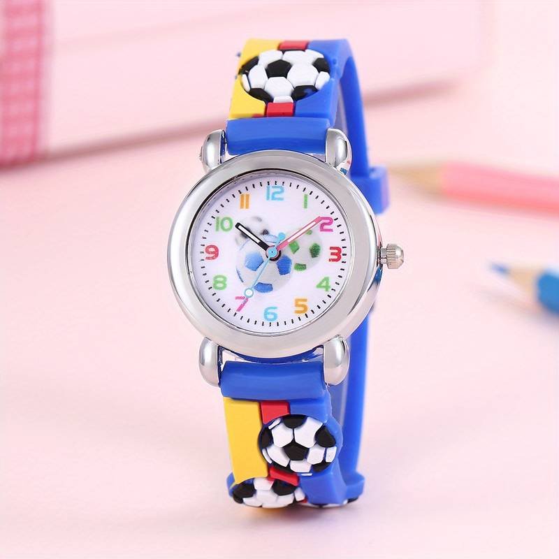 Fashion Colorful Cartoon Football Children’s Quartz Electronic Watch, Ideal choice for Gifts – Sapphire