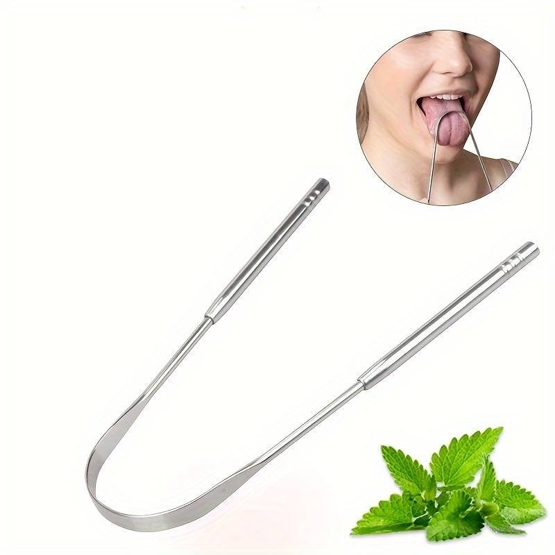 Tongue Scraper, Halitosis Reduction, Stainless Steel Tongue Cleaner, Metal Scraper, Tongue Scraper Cleaner For Fresh Breath – 2pc Set