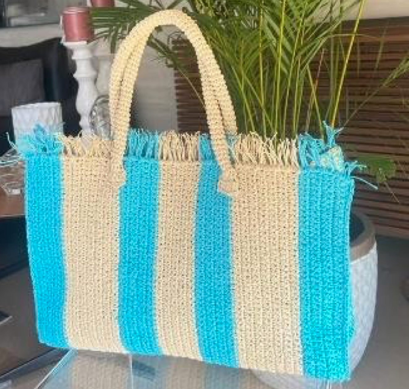 Rafia Single Crochet Bag & Pouch