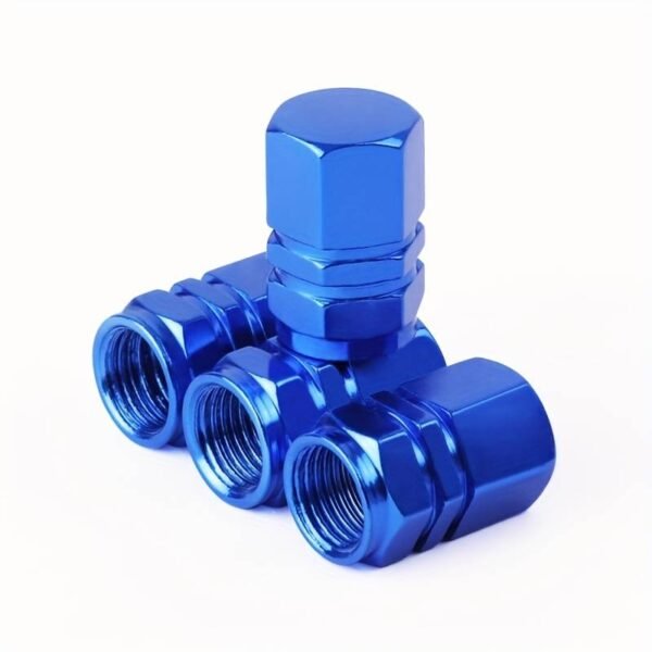 4 Pcs Automobile Tire Air Nozzle Cap Aluminum Alloy Car Air Nozzle Cap Valve Nozzle Cap Modified Valve Core Cover Motorcycyle Valve Cap - Black - Image 7