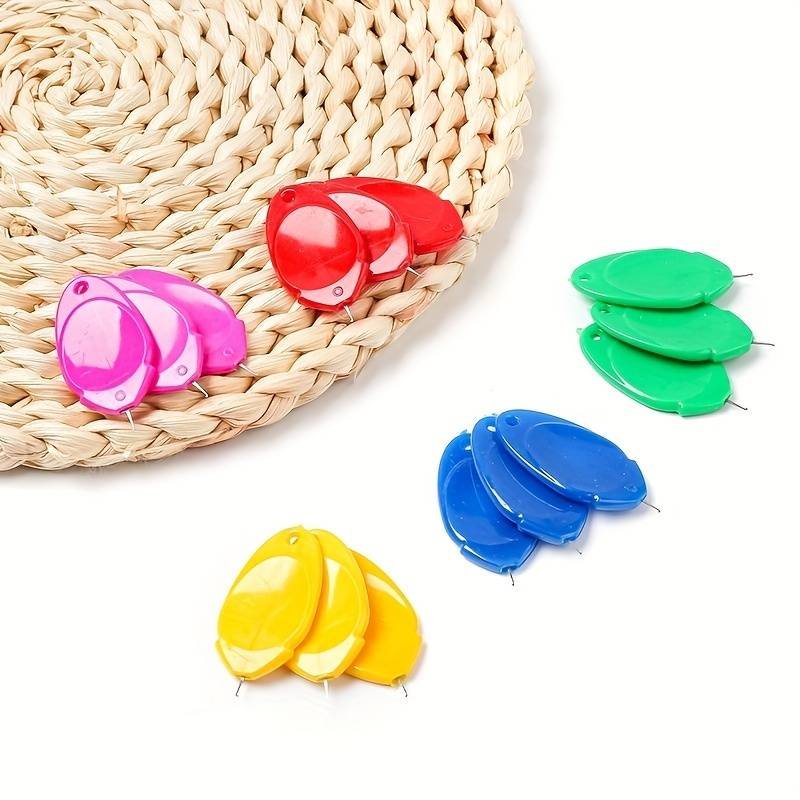100pc Needle Threader Tool Self Threading Hand Needles. Wire Loop DIY Needle Theader Stitch Insertion Hand Machine Sewing Tool, Needle Threading Device – Rainbow