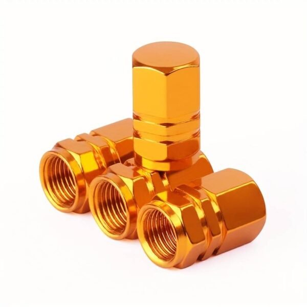 4 Pcs Automobile Tire Air Nozzle Cap Aluminum Alloy Car Air Nozzle Cap Valve Nozzle Cap Modified Valve Core Cover Motorcycyle Valve Cap - Black - Image 8