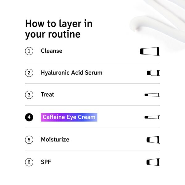 The INKEY List Caffeine De-puffing + Dark Circle Eye Cream - Image 6