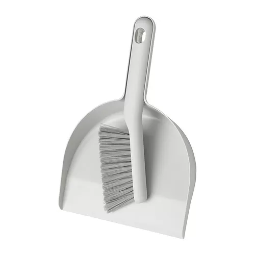 PEPPRIG Dust pan and brush, grey