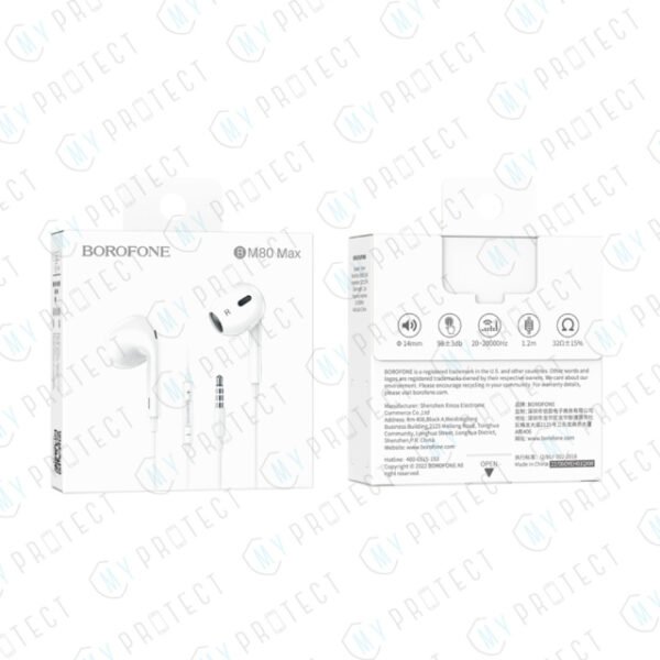 Borofone BM80 Max Gorgeous Earbuds Handsfree - Image 3