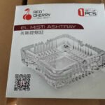 Red Cherry-Clear Glass Ashtray For Cigarette For Home And Car - Image 2