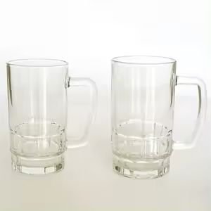 Premium Dimpled Sublimation Glass Beer Pint Mugs