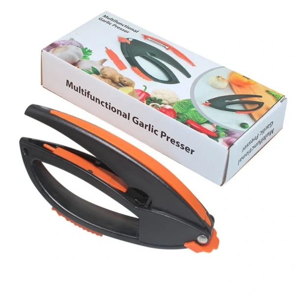 Squeeze Ergonomic Handle, Garlic Presser & Masher for Cloves