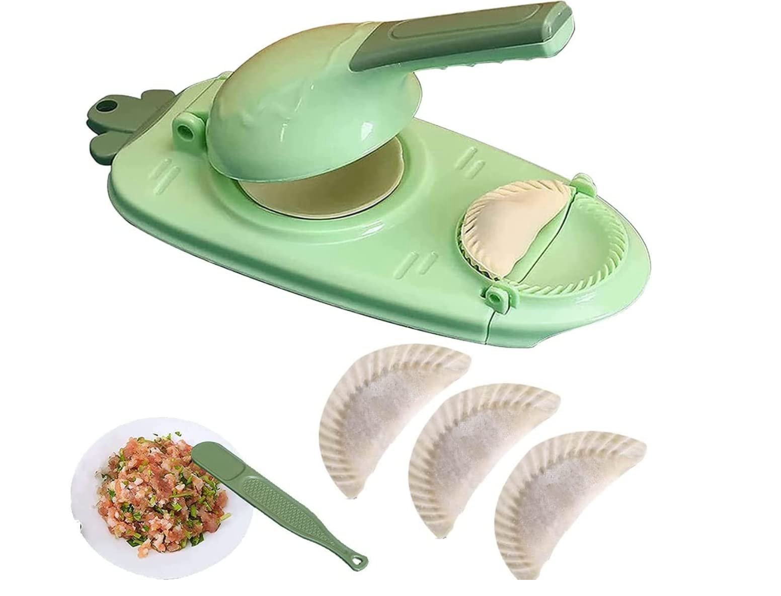 Dumpling Maker Press, 2 in 1 Manual Dumpling Skin Maker and Molds