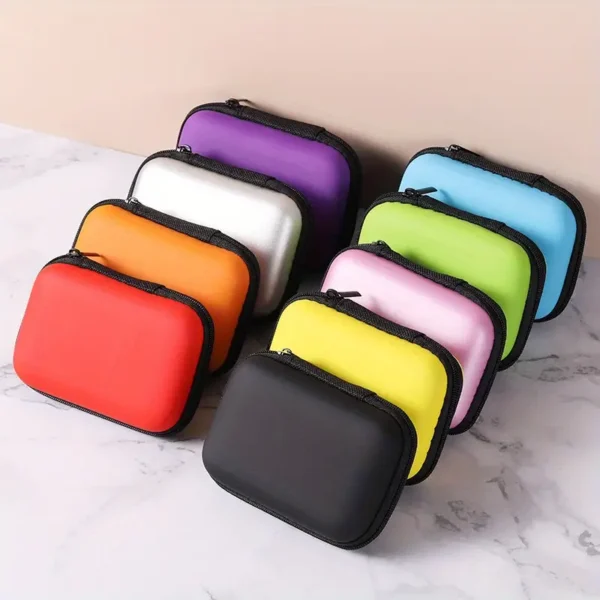 Square Earphone Case Portable Organizer for Bags