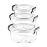 Plastic Container Set of 5 Round Containers - Image 2