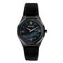 Rusace Ladies Black Dial Leather Watch