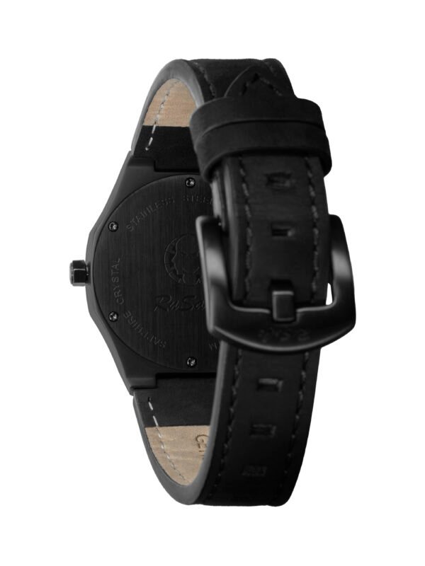 Rusace Ladies Black Dial Leather Watch - Image 3
