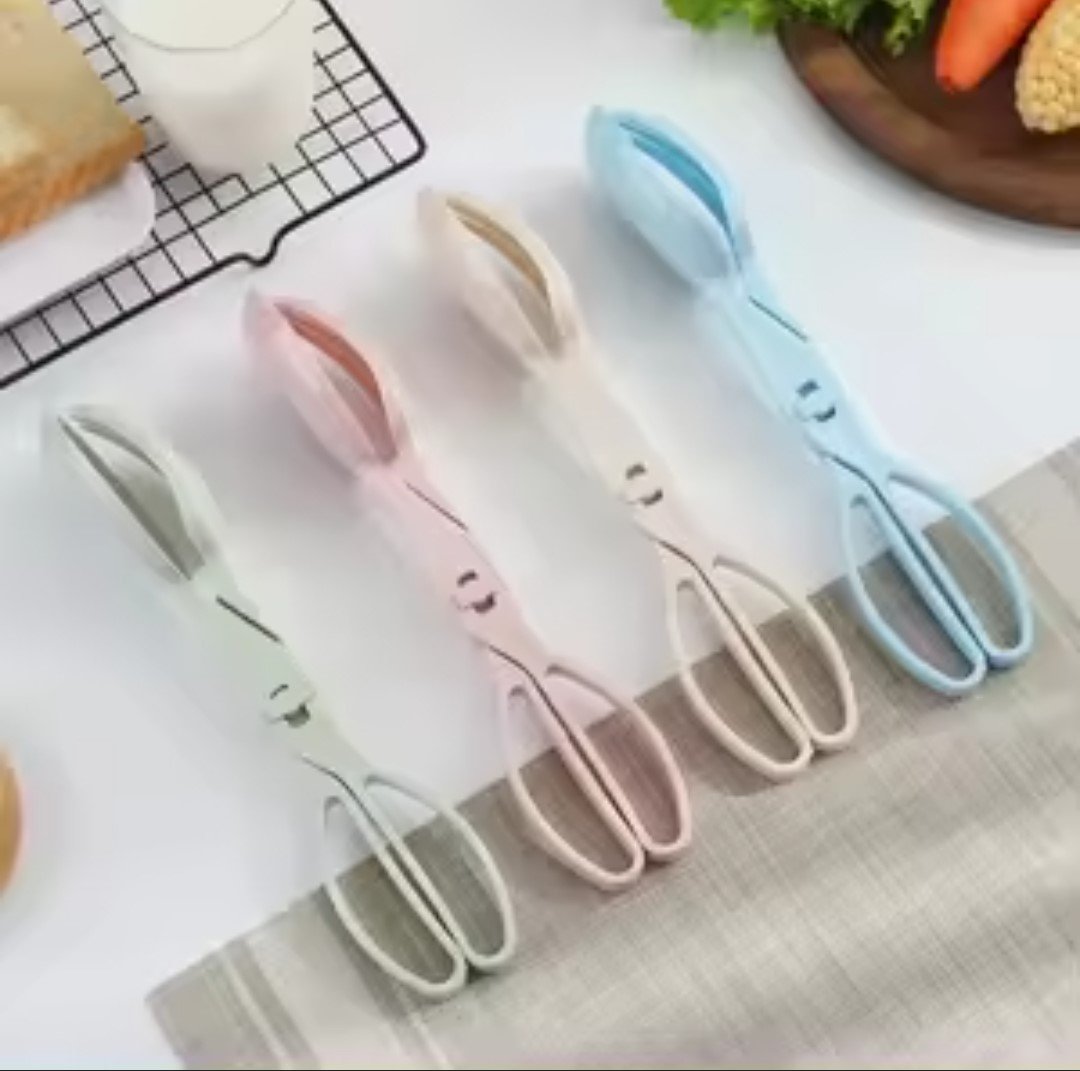 Plastic Kitchen BBQ Salad Food Serving Tongs