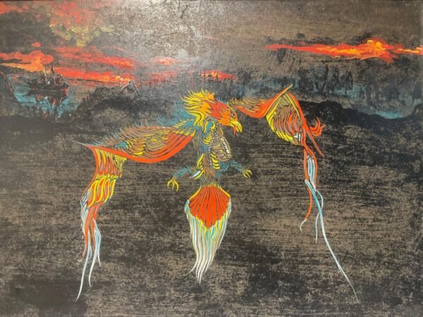 Rusace Arts Framed Falco Drago Nero 68x55