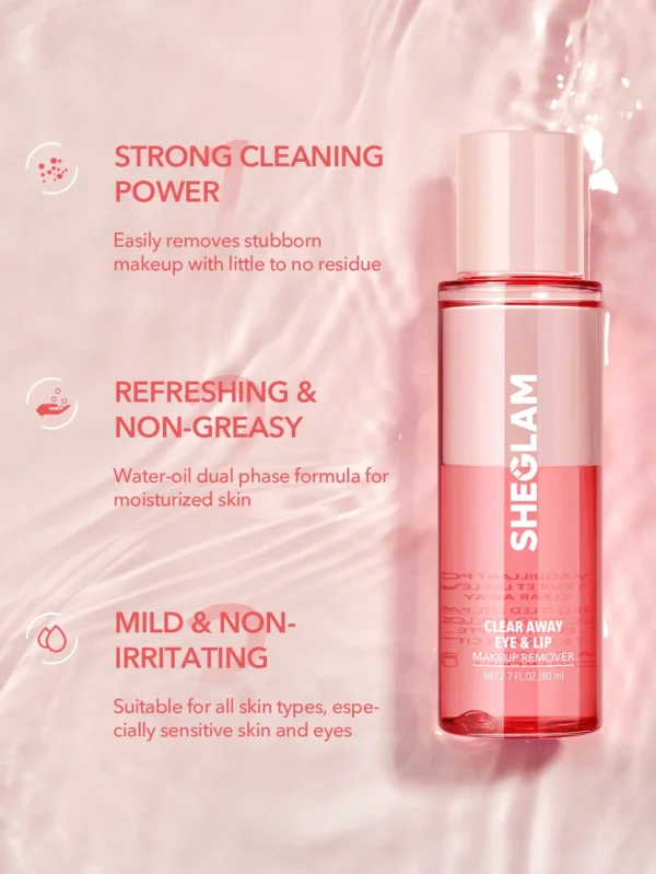 Sheglam clear away eye & lip makeup remover - Image 2