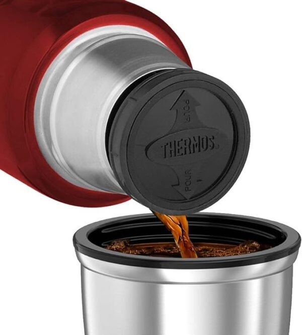 THERMOS Stainless King Flask, Red - Image 2