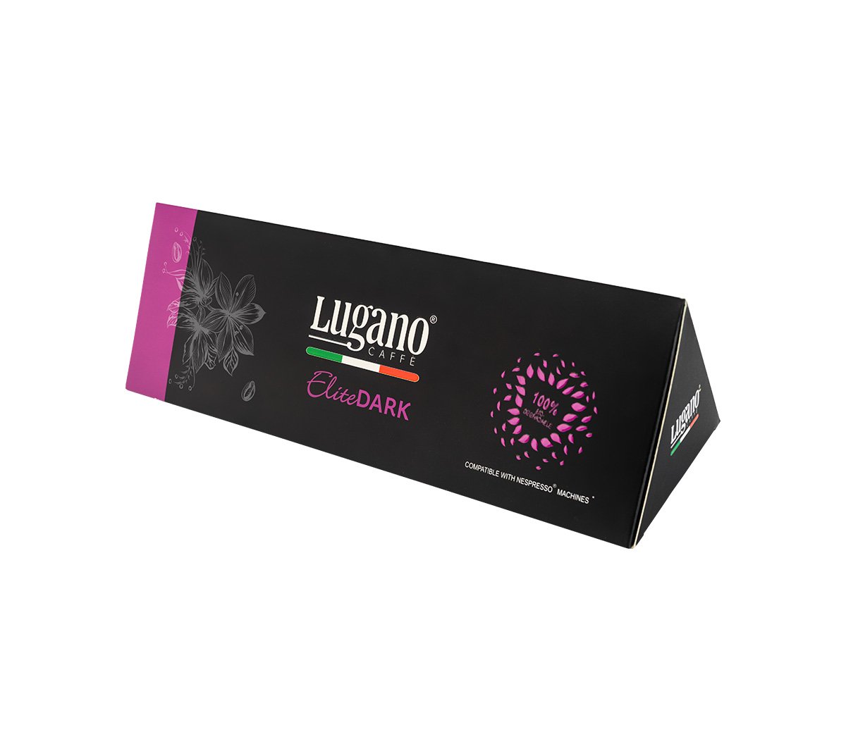 Lugano Biodegradable Elite Dark Espresso Capsules 10 pcs.