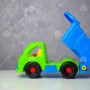 Car, dump truck