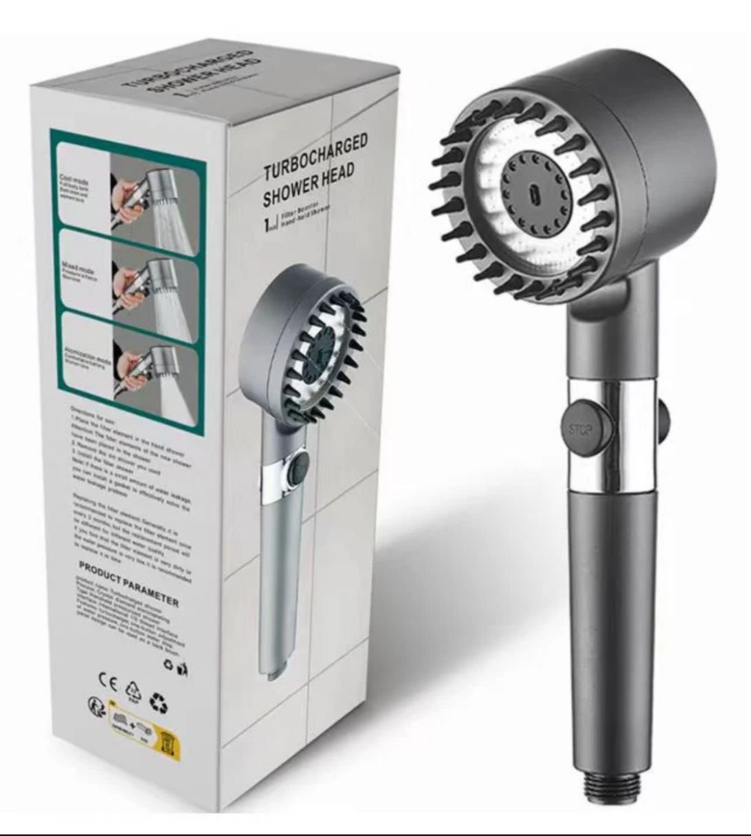 Turbocharged shower head