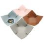 Square Nordic style double-sided leather storage tray