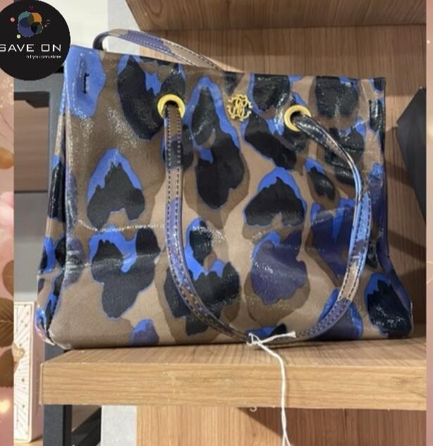 Azure Panther Luxe Tote Bag