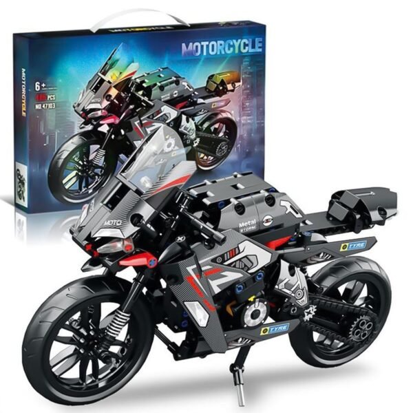 Black & Red Motorcycle Lego