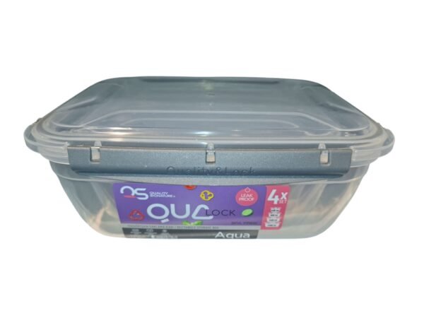 Plastic Rectangle Tupperware Set ×4