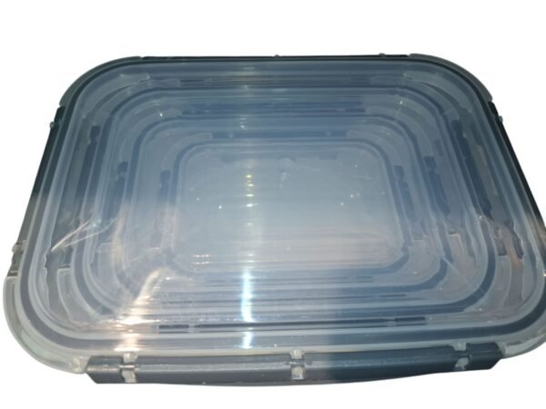 Plastic Rectangle Tupperware Set ×4 - Image 2