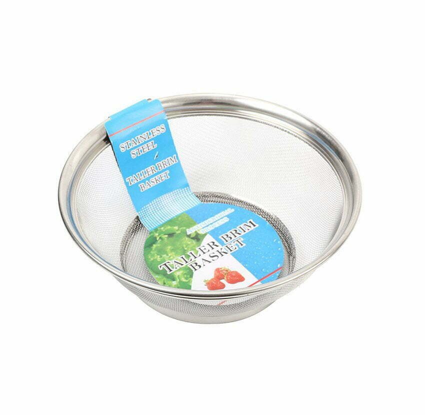 Taller Brim Basket Drainer Stainless Steel