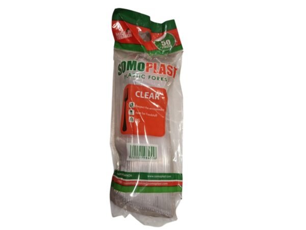 Somoplast Transparent Plastic Forks ×50