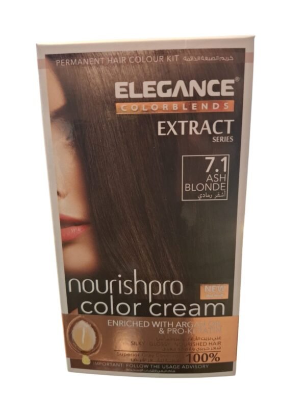 Elegance Nourish Pro 7.1 Ash Blonde Color Cream