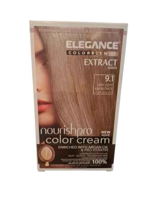 Elegance Nourish Pro 9.1 Very Light ash Blonde Color Cream
