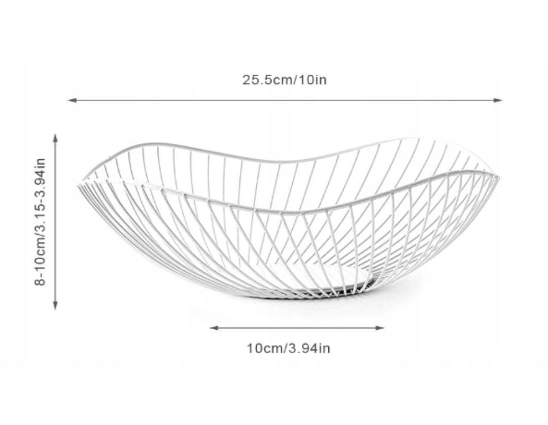 Wenko White Fruit Basket  25.5cm × 8cm