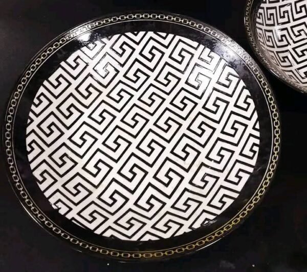 Black Porcelain Plate Large