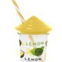 Yellow Lemon Glass Jar